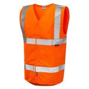 Clifton ISO 20471 Class 2 LFS Anti-Static Waistcoat Orange
