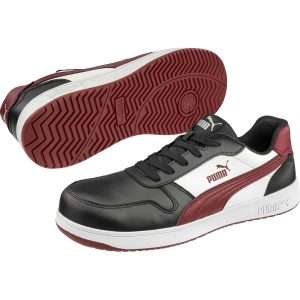PUMA SAFETY FRONTCOURT BLK/WHT/RED LOW S3L ESD