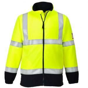 Flame Resistant Anti-Static Hi-Vis Fleece Yellow