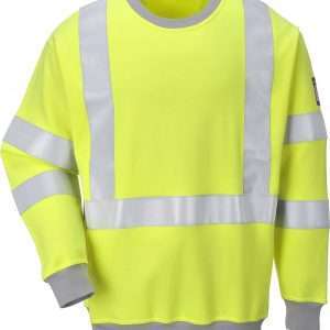 Flame Resistant Anti-Static Hi-Vis Sweatshirt Yellow