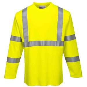 FR Hi-Vis Long Sleeve T-Shirt Yellow