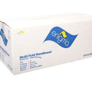 1 Ply Green Multi-Fold Towel 3000 Sheets Packed 200 x 15