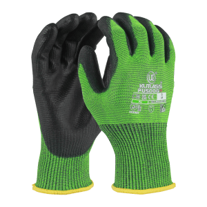 KUTLASS® PU500G+ - PREMIUM GREEN ISO CUT E WITH XREY YARN, PU COATING
