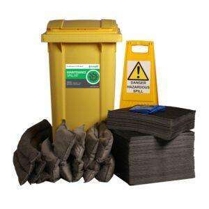 M1220240 240L Maintenance Spill Response Kit | 2 Wheel PE Bin
