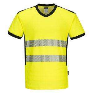 PW310 - PW3 Hi-Vis V-Neck T-Shirt