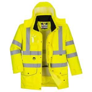 Hi Vis 7-in-1 Traffic Jacket Yellow