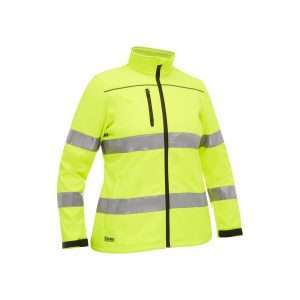 BISLEY UKJL6069T WOMENS HV SOFTSHELL JACKET YELLOW