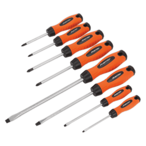 Screwdriver Set 8pc Hi-Vis Orange