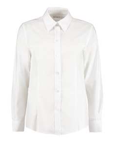 Ladies Tailored Fit Long Sleeve Workwear Oxford Shirt
